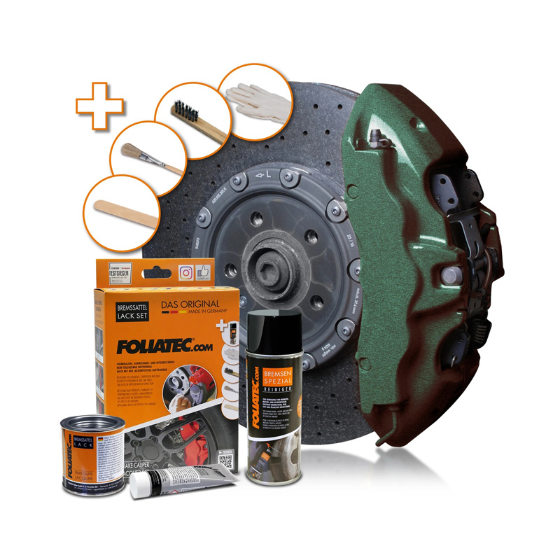 Foliatec Remklauwlakset - green hell metallic - 3 Componenten