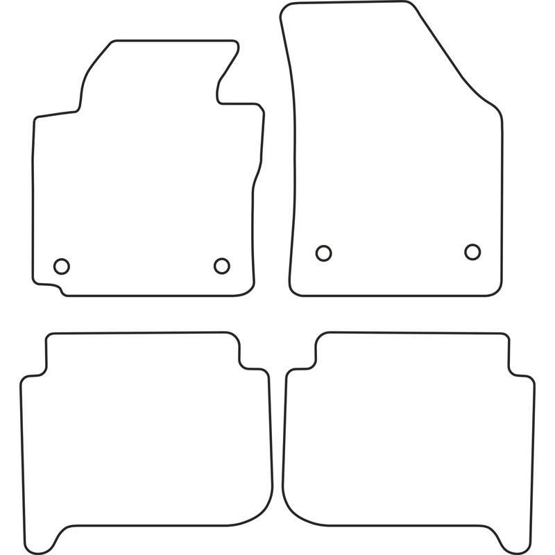 Automatten Velours  Volkswagen Touran 2007-2015 (5-Personen)