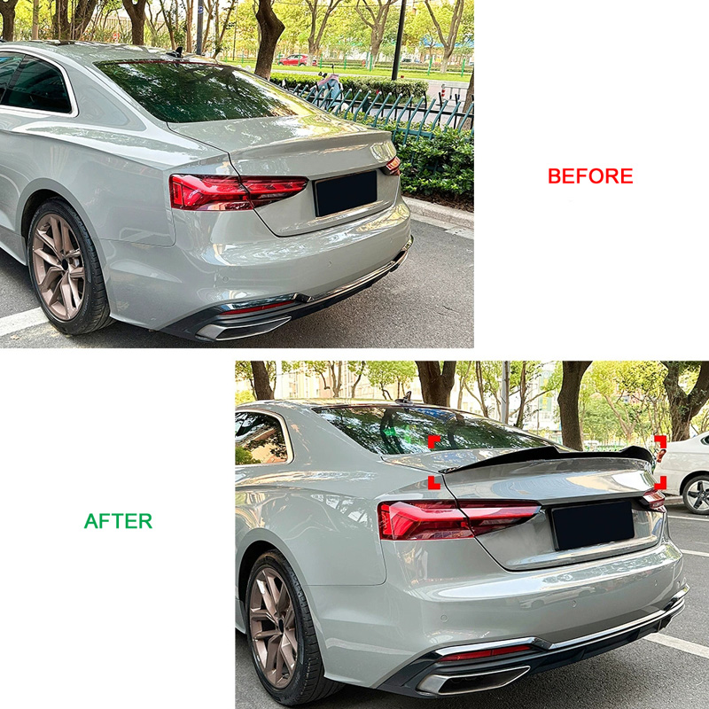 Achterspoiler  Audi A5 (F53/F57) Coupe/Cabrio 2016-2024 (ABS Glanzend zwart)