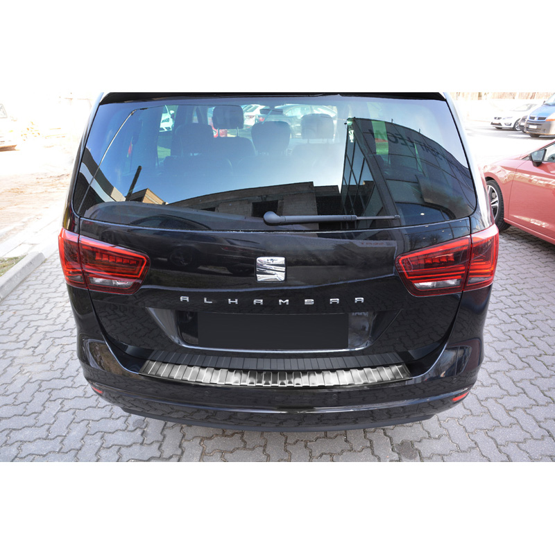 RVS Achterbumperprotector  Seat Alhambra II / Volkswagen Sharan II 2010- 'Ribs'