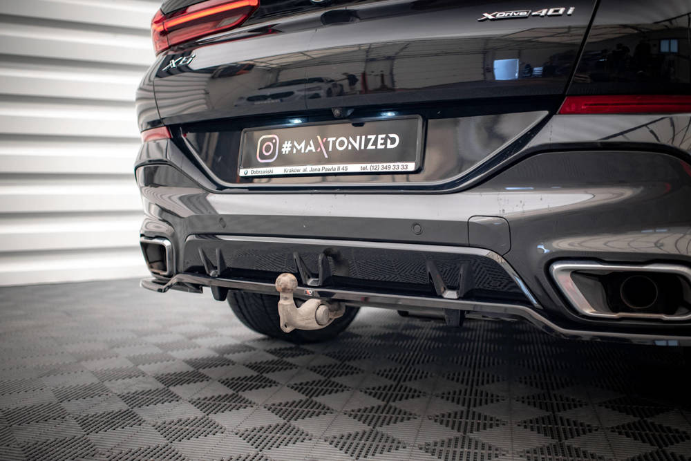 Diffuser V.3 BMW X6 M-pakket G06 Maxton Glans Zwart