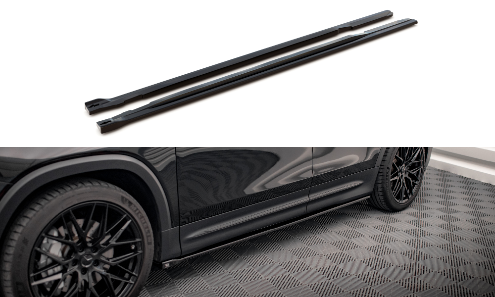 Zijskirts Mercedes GLB AMG Pakket & GLB 35 AMG Maxton Glans Zwart