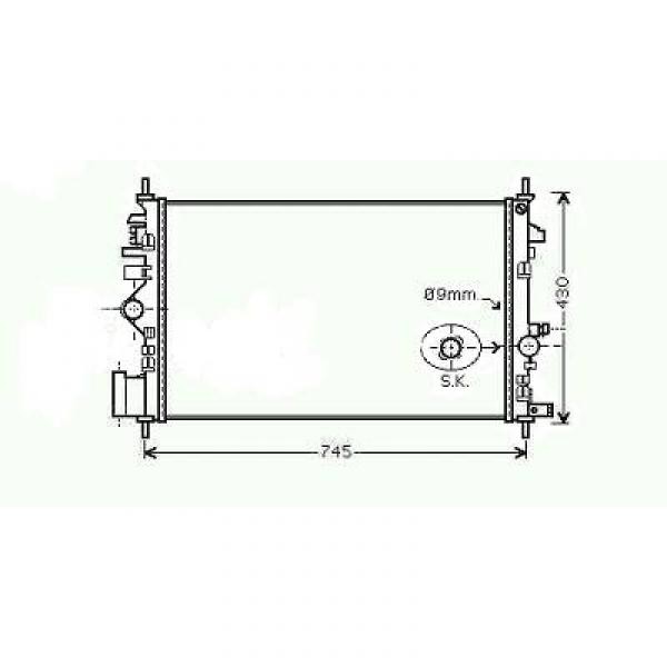 Radiator INSIGNIA 08->> 680x400x16. 1.6I/1.8I M