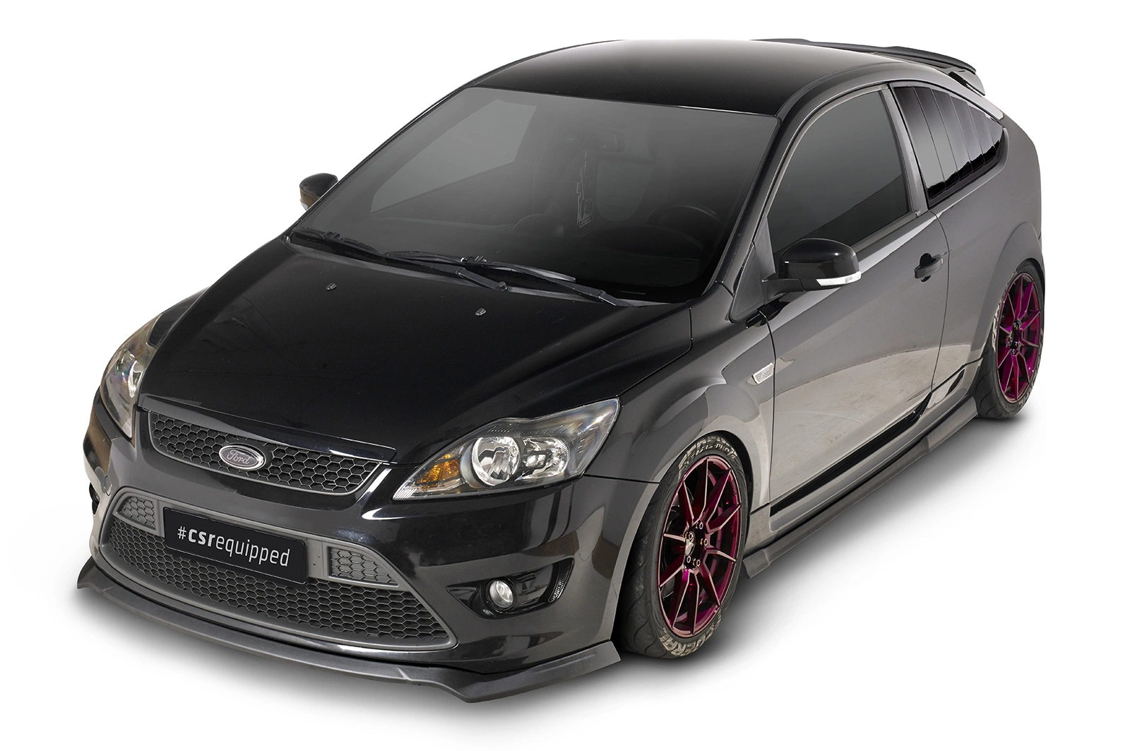 Voorspoiler Ford Focus MK2 ST 2007–2010 (Facelift) – CSR Automotive – Glans Zwart
