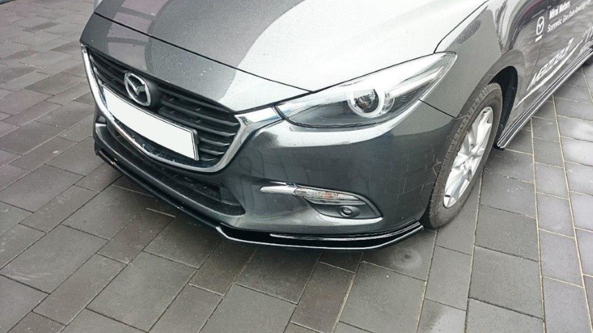 Voorspoiler Mazda 3 BN MK3 Maxton Design glans zwart