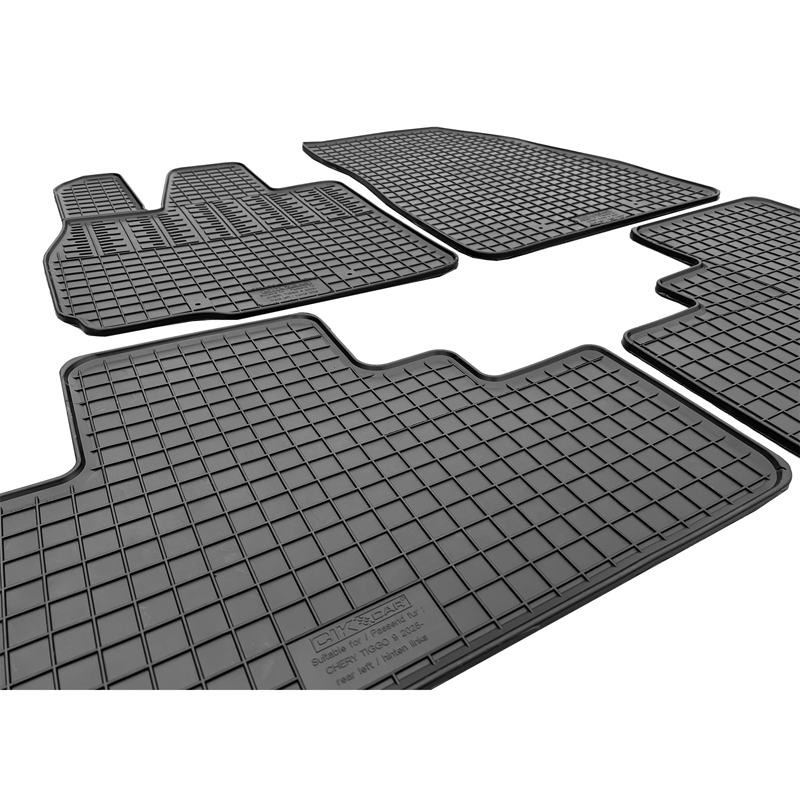 CIKCAR Rubber matten  Chery Tiggo 9 PHEV 2025- (4-delig + montagesysteem)