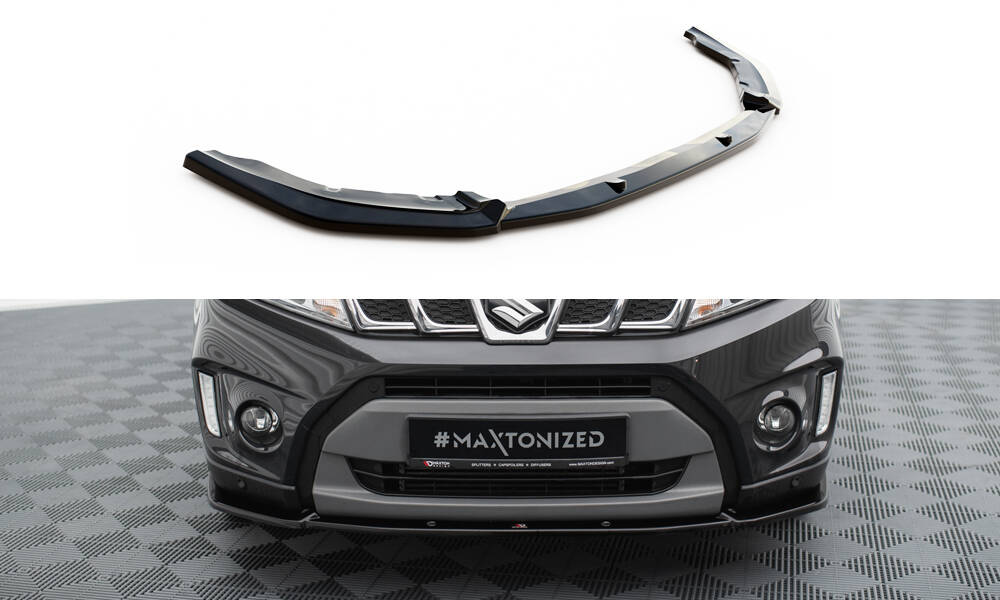 Voorspoiler V.2 Suzuki Vitara S Mk2 Maxton Glans Zwart