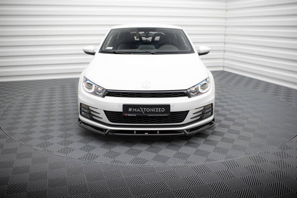 Voorspoiler V.2 Volkswagen Scirocco FL Maxton Glans Zwart