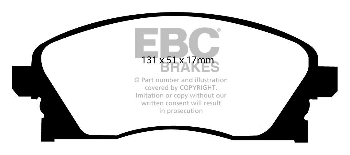 EBC Brakes OPEL Corsa C 1.7 TD 2000-2002 Remblokken voorzijde