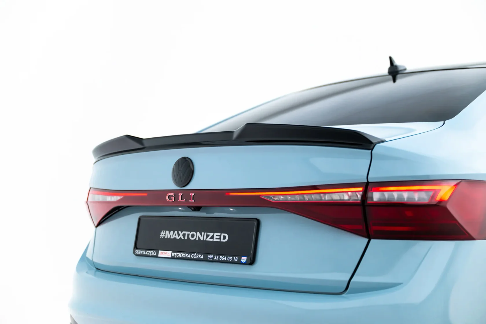 Spoiler Cap 3D Volkswagen Jetta GLI MK7 Facelift 2 Maxton Glans Zwart