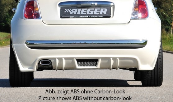 Diffuser Fiat 500 (312) uitlaat links Rieger carbon-look