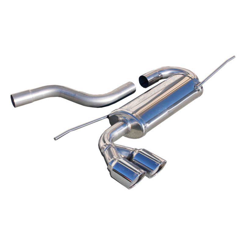 100% RVS Sportuitlaat  Volkswagen Scirocco 2.0TDi (140pk) 2008- 2x80mm X-Race