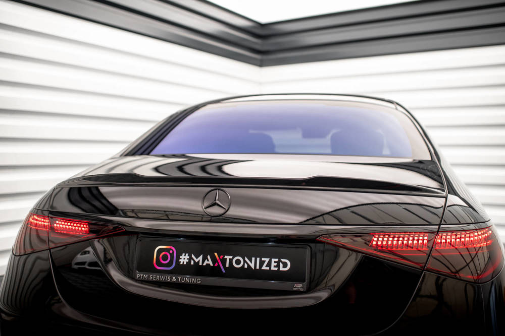 Spoiler Mercedes S Klasse W223 AMG Pakket Maxton Glans Zwart