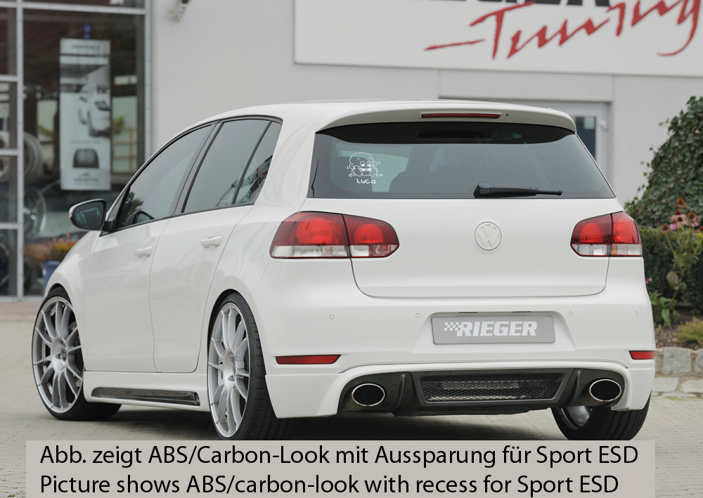 Diffuser Volkswagen Golf 6 GTI GTD Rieger Mat Zwart