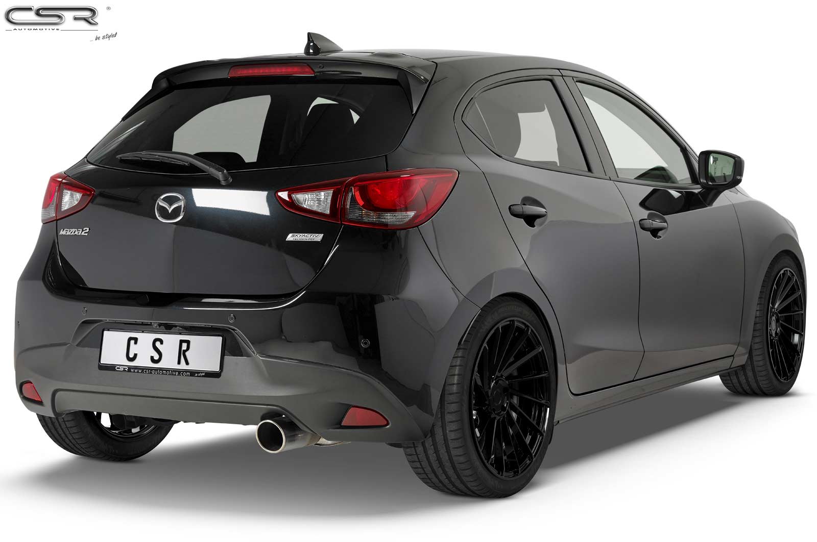 Achterspoiler Mazda 2 (Typ DJ) glans zwart