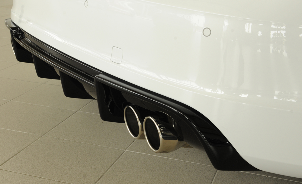 Diffuser Audi S3 & A3 S-Line Sportback 8V 12-16 Rieger Glans Zwart
