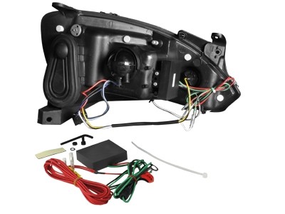 Koplampen Opel Corsa C 01-06 Devil Eyes real DRL LED Chroom