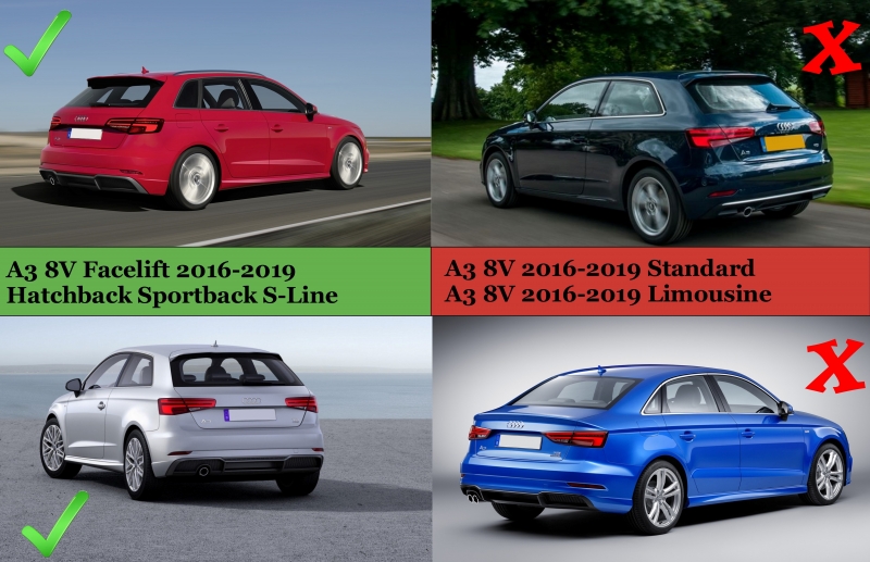 Diffuser Audi A3 8V Hatchback 2016-2019 Diffuser S-Line