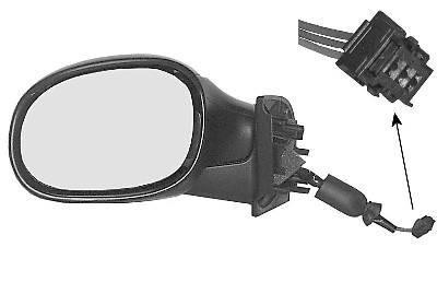 spiegel, elektr verstelb, rechts Citroën C3, 2005-2009