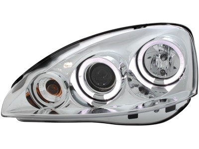 Koplampen Opel Corsa C Angel Eyes chroom