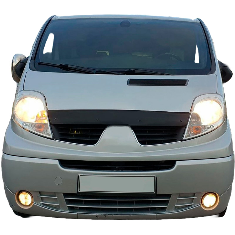 Motorkapbeschermer (steenslagcover)  Renault Trafic X83 01-2014 - Glanzend zwart
