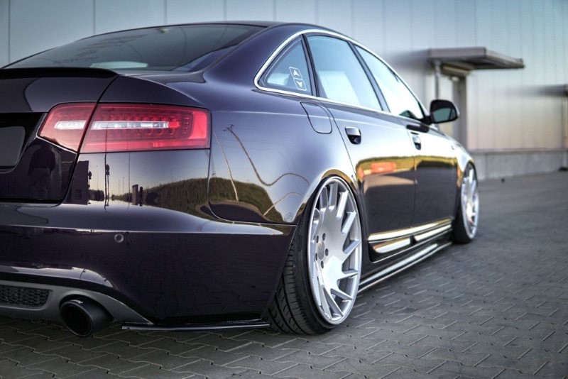 Achterzij Audi A6 S-Line C6 / C6 FL Sedan Glanzend Zwart