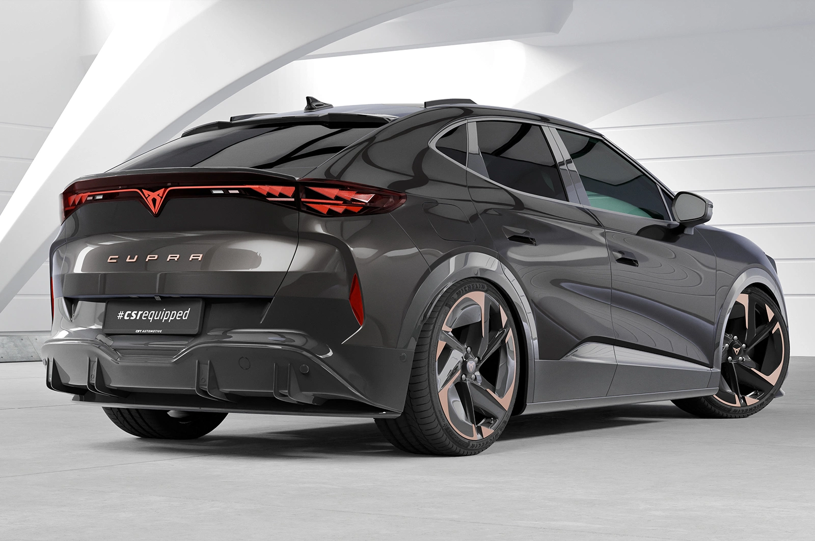 Achterspoiler voor Cupra Tavascan glans zwart
