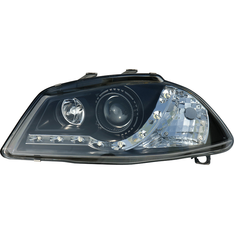 Set Koplampen in DRL-Look  Seat Ibiza/Cordoba 6L 2002-2008 - Zwart