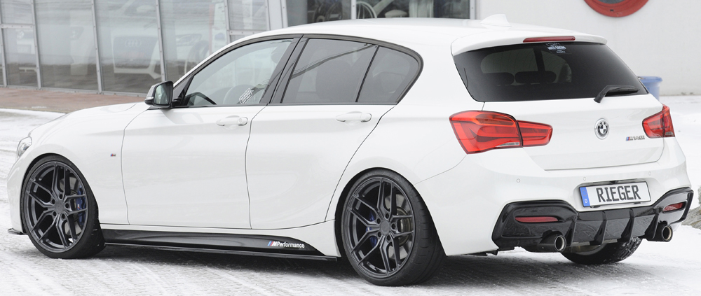 Diffuser BMW 1 Serie M Pakket / M135i / M140i Rieger Glans Zwart
