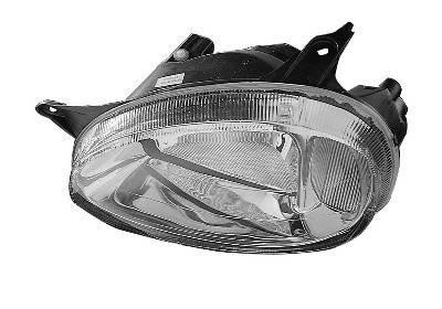 koplamp, H4, helder glas, elektr verstelb, rechts Opel Corsa B,