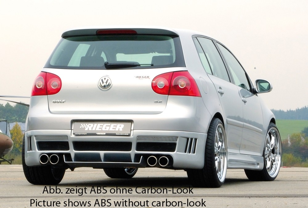 Diffusor voor achteraanzet VW Golf V Rieger