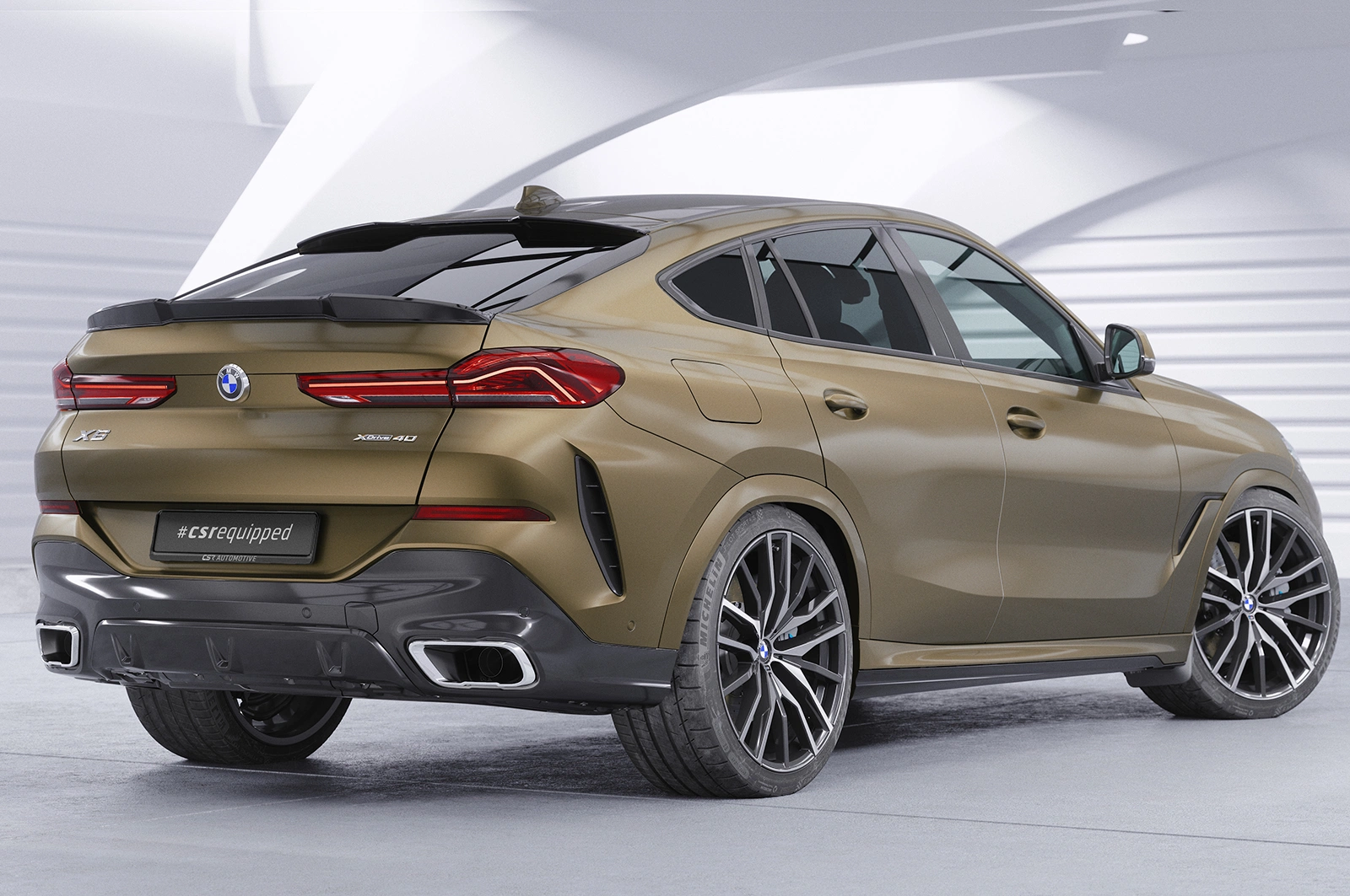 Achterspoiler BMW X6 (G06) Glans Zwart van CSR Automotive (2019-)
