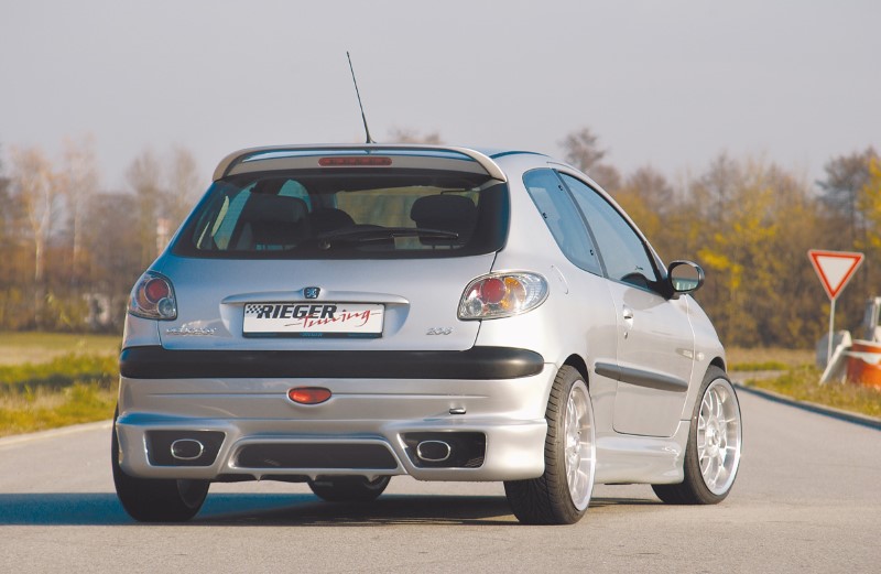 Achterbumper Diffusor Peugeot 206 kleine achterbumper Rieger