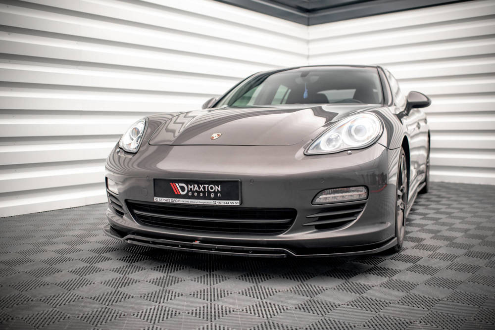 Voorspoiler V.1 Porsche Panamera 970 Maxton Glans Zwart