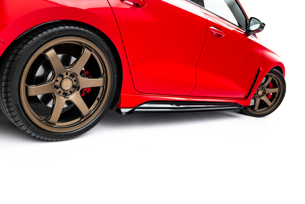 Zijskirts Audi RS3 Limousine 8Y Facelift Maxton Glans Zwart