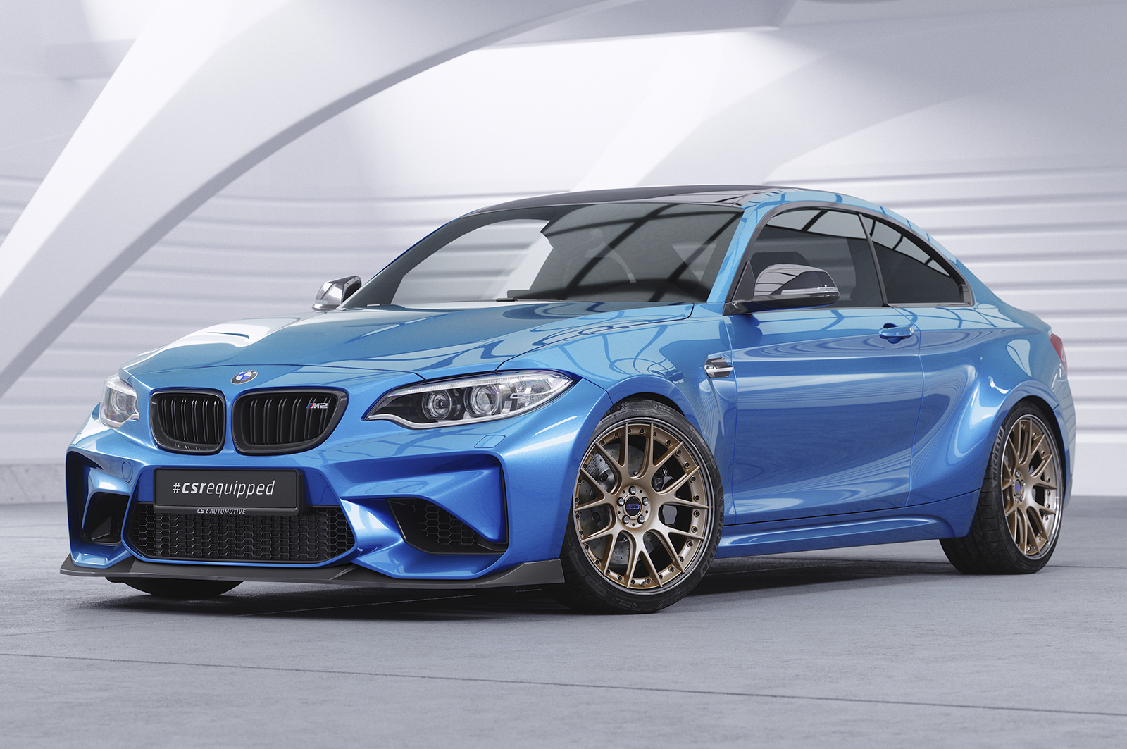Voorspoiler BMW M2 CSR Glans Zwart