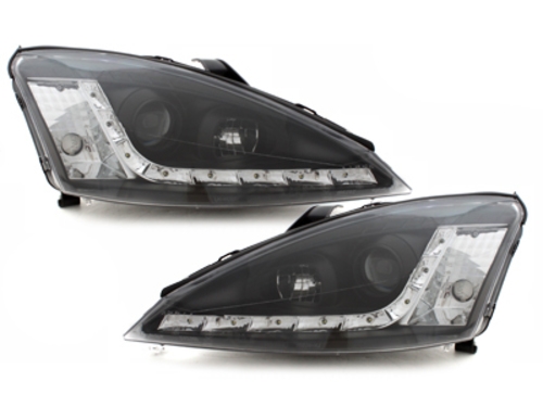 Koplampen Ford Focus 98-01 Devil Eyes DRL look zwart