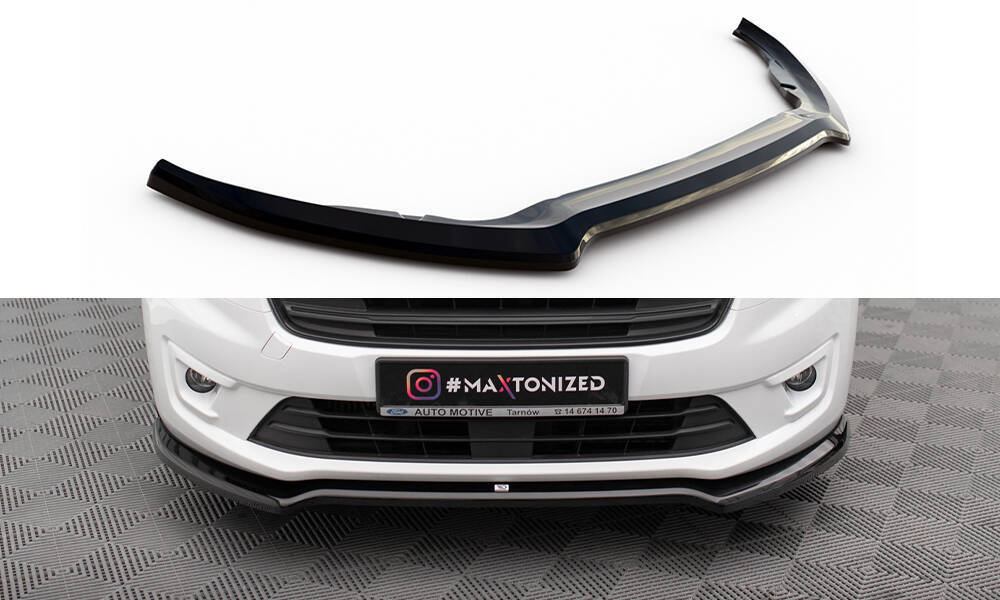 Voorspoiler V.1 Ford Transit Connect Mk2 FL Maxton Glans Zwart