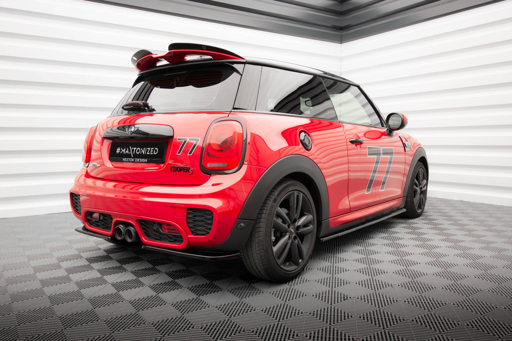 Achterzij Spoilers Mini Cooper S John Cooper Works F56 Maxton Glanzend zwart