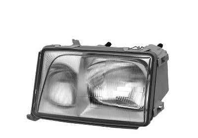 koplamp, Hella, H4+H3, pneum verstelb, met wit knipperlicht, rec
