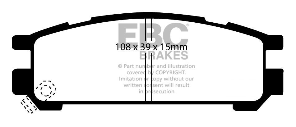 EBC Brakes SUBARU SVX 3.3 92-98 Remblokken achterzijde greenstuf