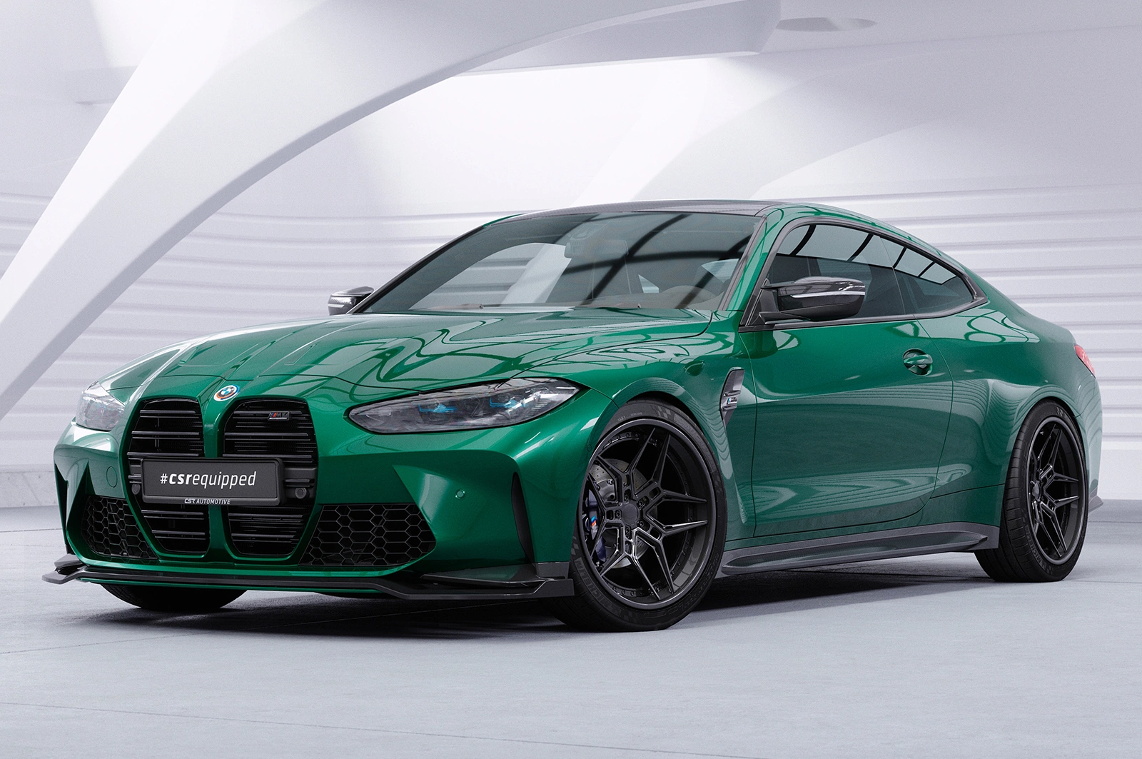 Voorspoiler BMW M3 (G80/G81) / M4 (G82/G83) glans zwart