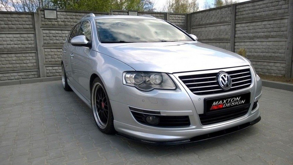 Voorspoiler VW Passat B6 R-LINE Glans Zwart