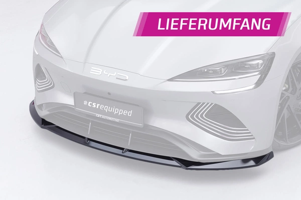 Voorspoiler Bekerspoilerlip met ABE voor BYD Zegel Glans Zwart