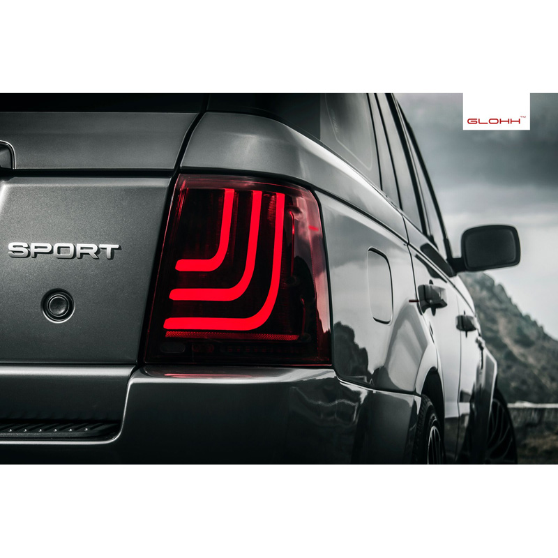 Glohh GL-3 Dynamic LED Achterlichten  Range Rover Sport L320 2005-2009 & 2010-2013 - Rood/Rookgrijs