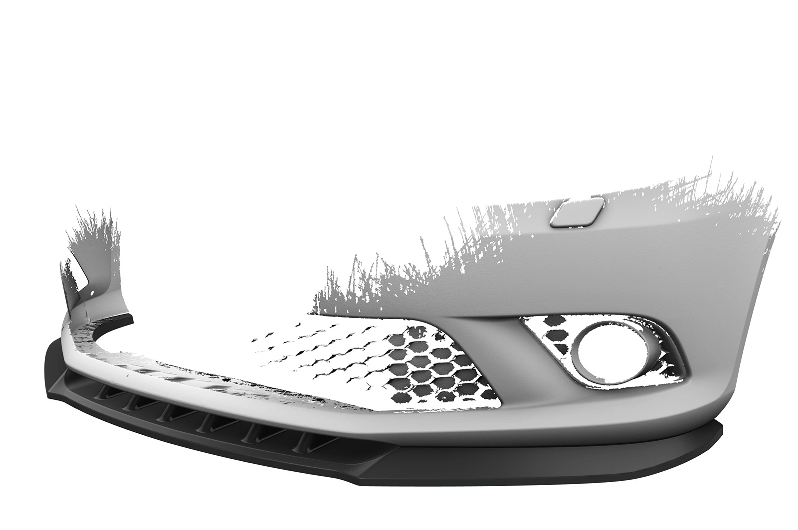 Voorspoiler Skoda Fabia 2 RS (Typ 5J) 2010–2014 – CSR Automotive – Glans Zwart