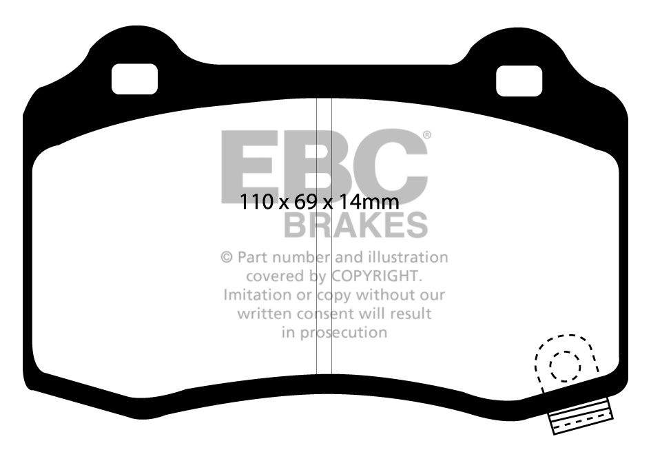 EBC Brakes CADILLAC CTS-V 6.0 2006-2007 Remblokken achterzijde