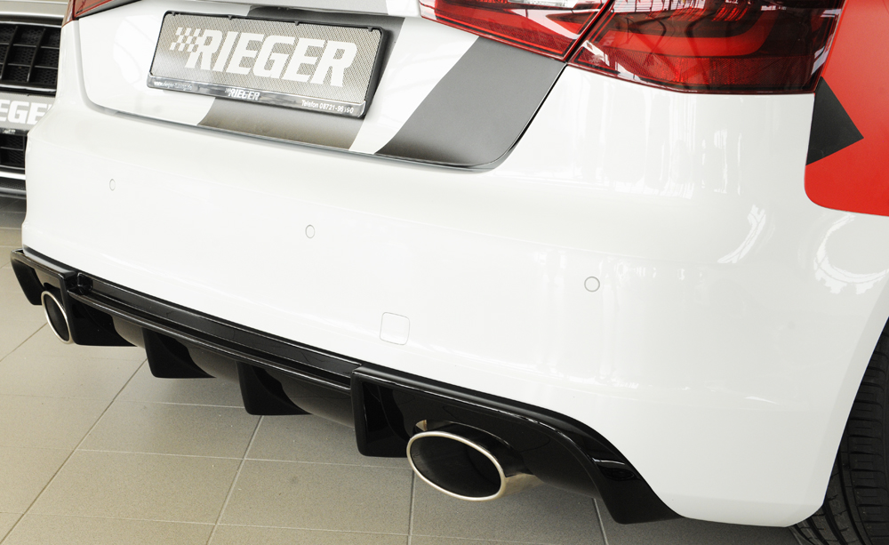 Achterbumper Diffusor Audi A3 8V 12-16 3deurs/Sportback Glossy black Rieger