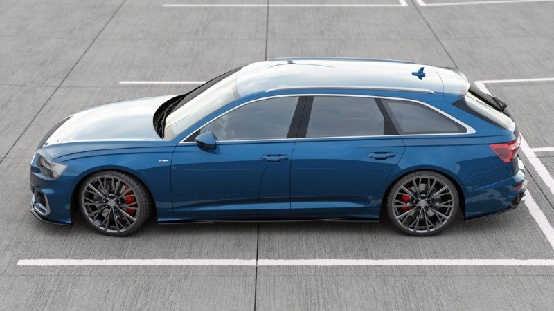 Zijskirts Audi A6 S-Line / S6 C8 Maxton Glans Zwart