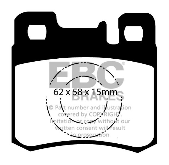 EBC Brakes MERCEDES SL-Class (R129) SL500 93-96 Remblokken achte
